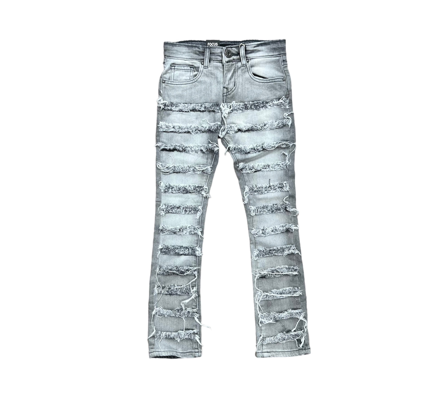 Focus Denim Wolf Stacked Flare Grey Toddler