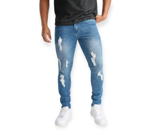 Spark Rip & Repair Blue Jeans Denim