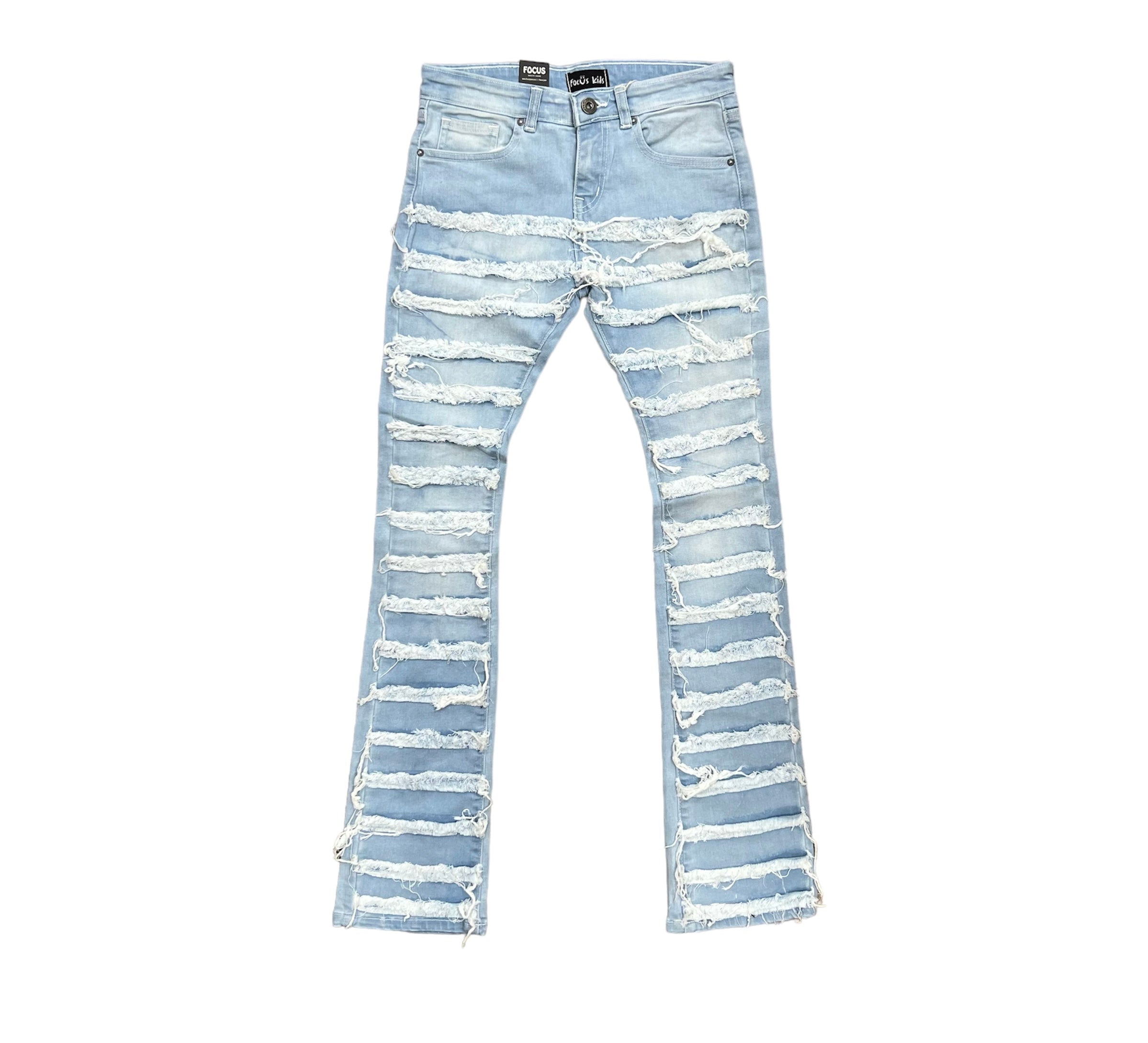 Focus Denim Arctic Stacked Flare Lt.Blue Boys – Underground Clothing
