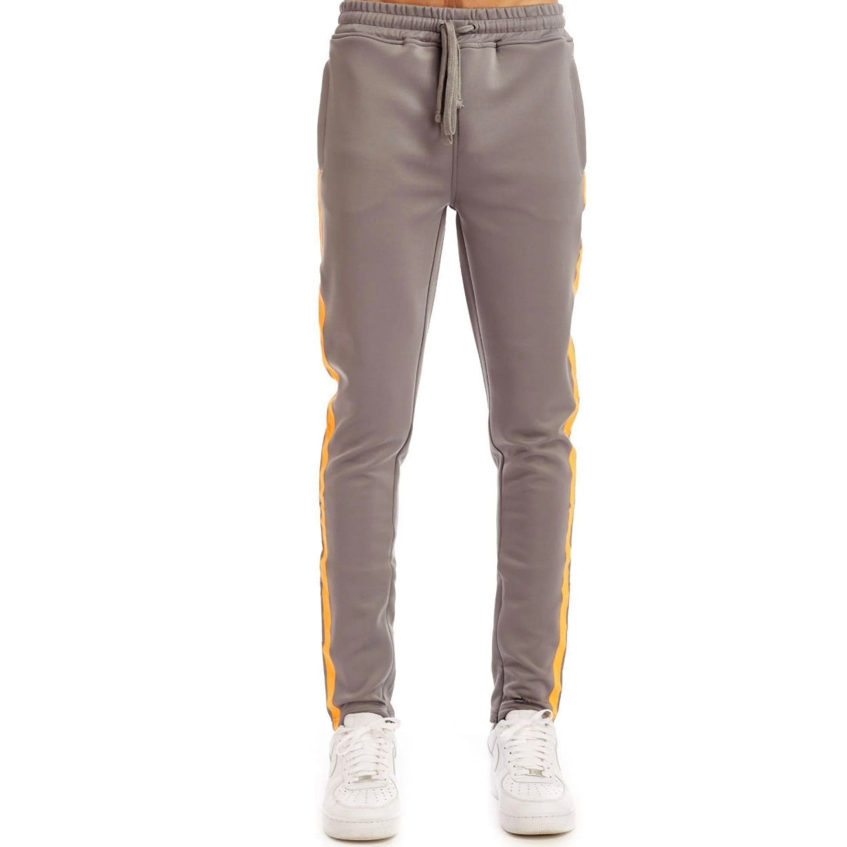 Rebel Minds Grey/Orange Stripe Track Pants