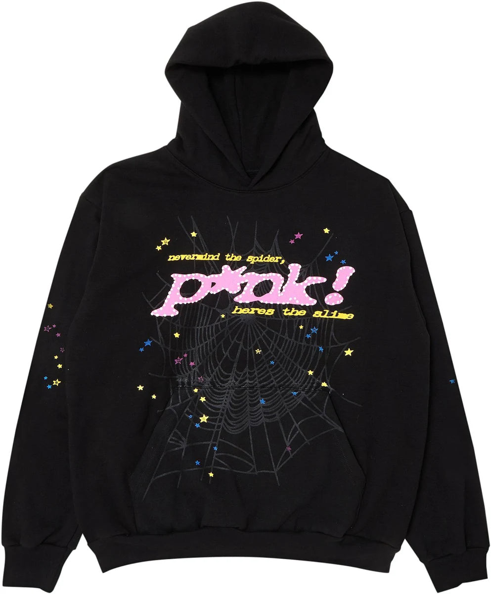 Spider Sp5der P*NK Black Hoodie – Underground Clothing
