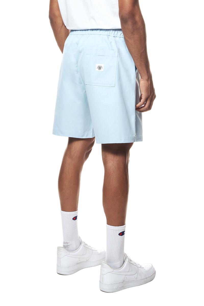 Smoke Rise Printed Pitstop Polished Twill Short Light Blue