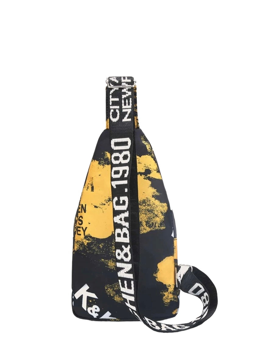 CROSS BODY YELLOW&BLACK BAG