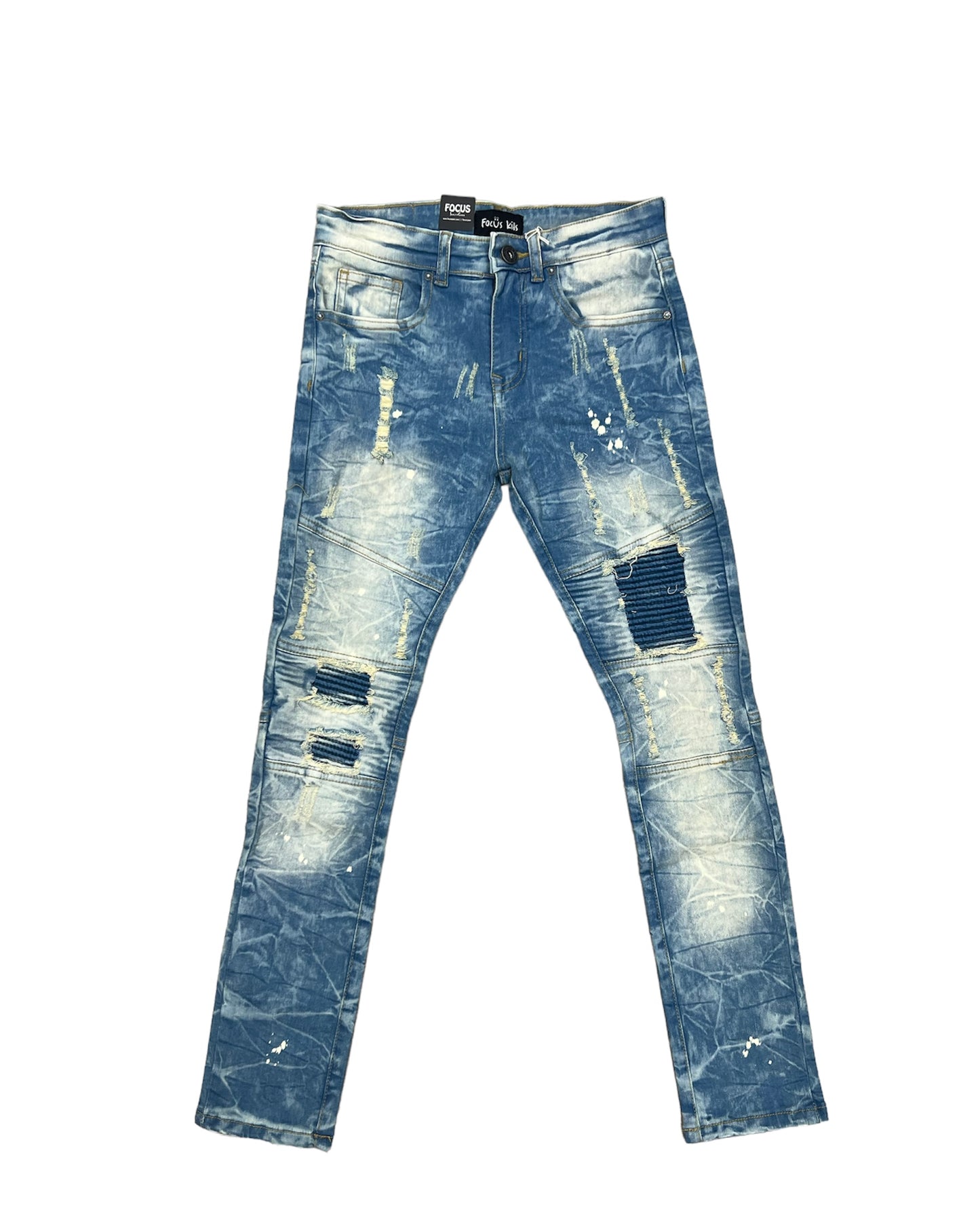 Focus Denim Ins Motto Rips Lt. Blue Boys