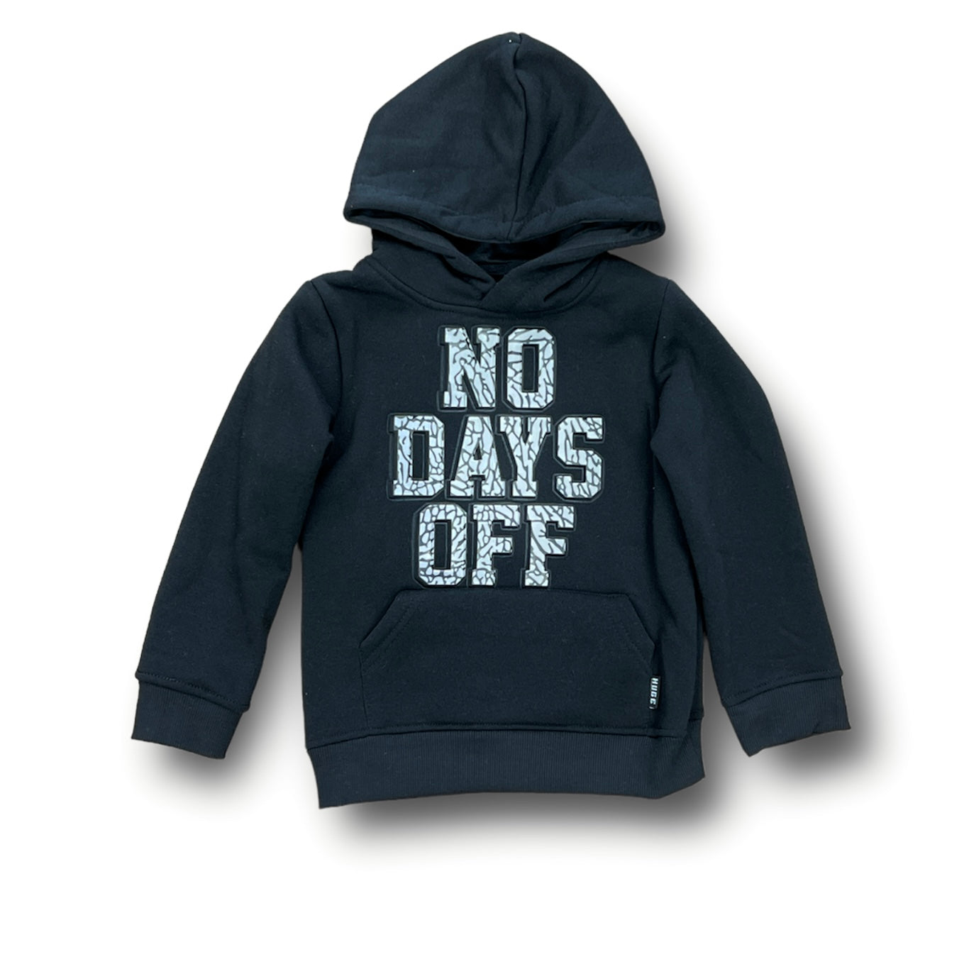 “HUGE” NO DAYS OFF TODDLERS BLACK HOODIE