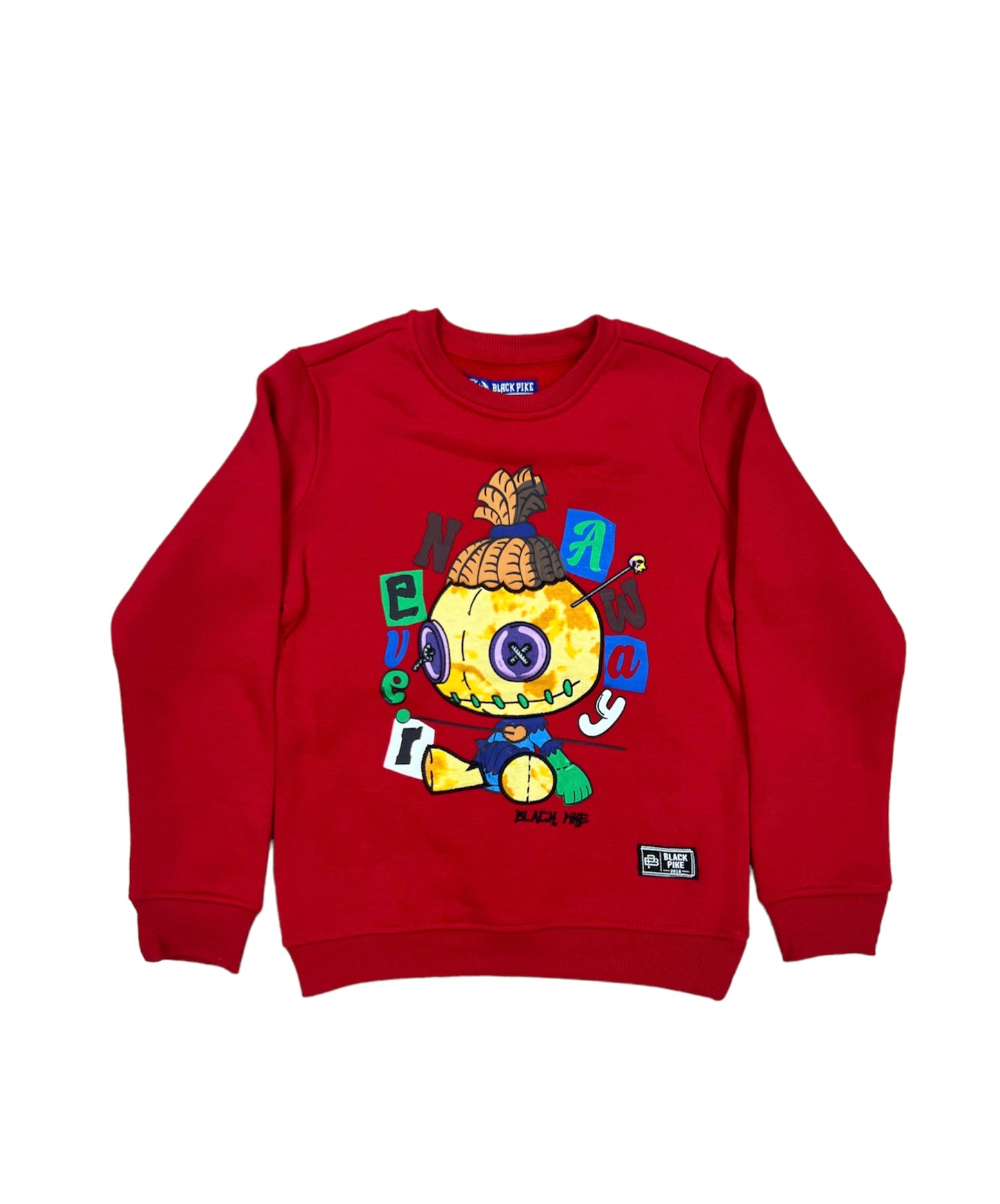Black Pike Fleece Crewneck Red - Toddler
