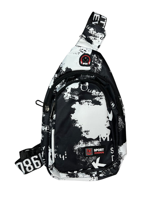 Cross Body Black & White Bag