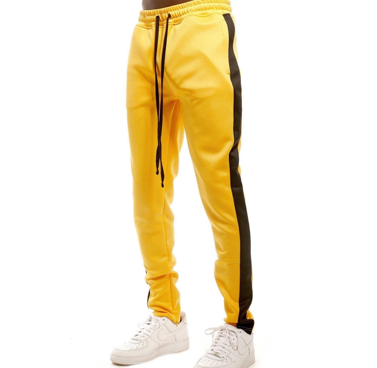 Rebel Minds Gold/Black Stripe Track Pants