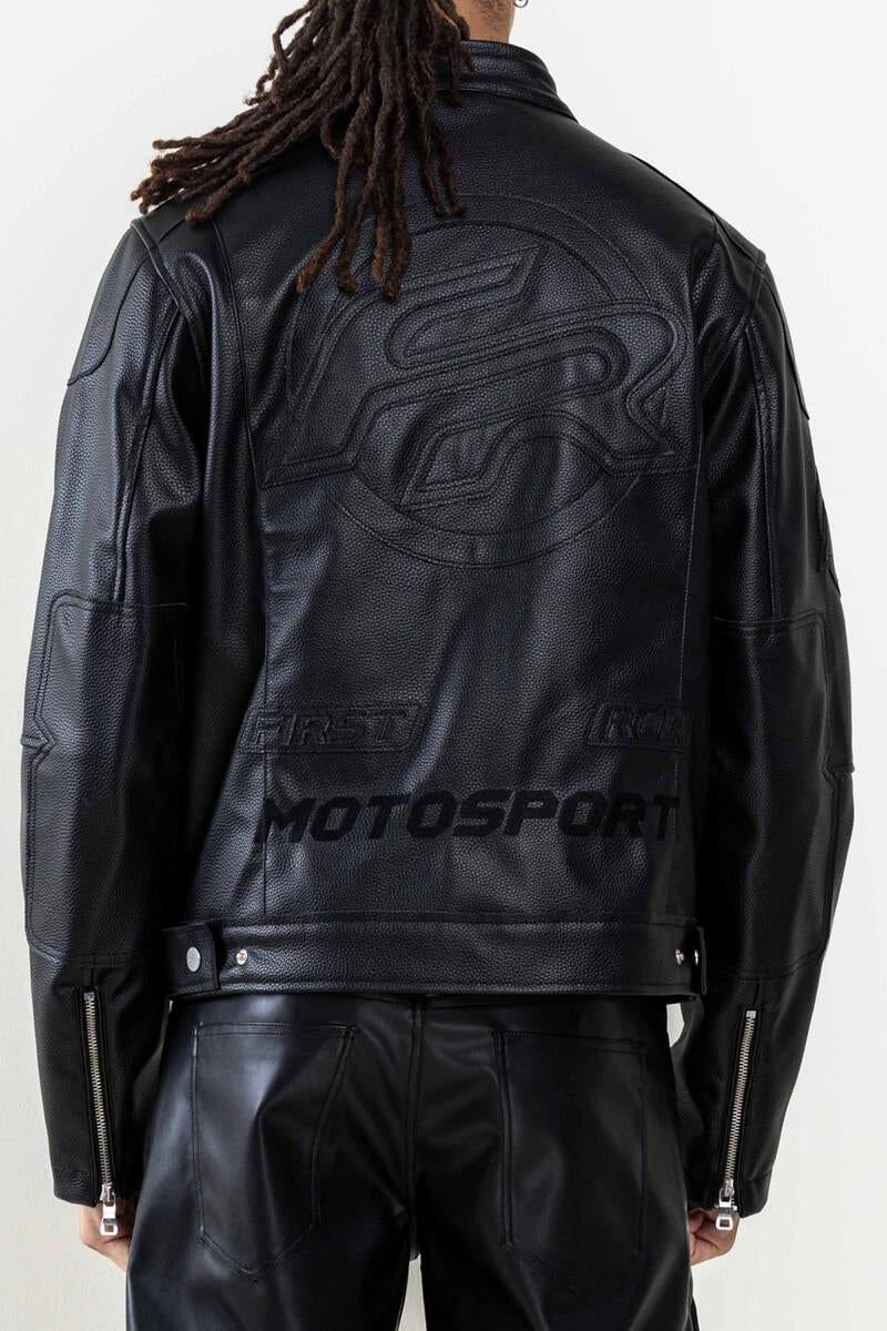 FIRST ROW LEATHER RACING JACKET