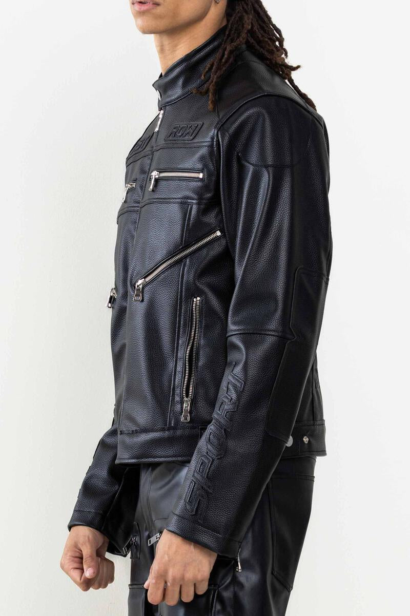 FIRST ROW LEATHER RACING JACKET