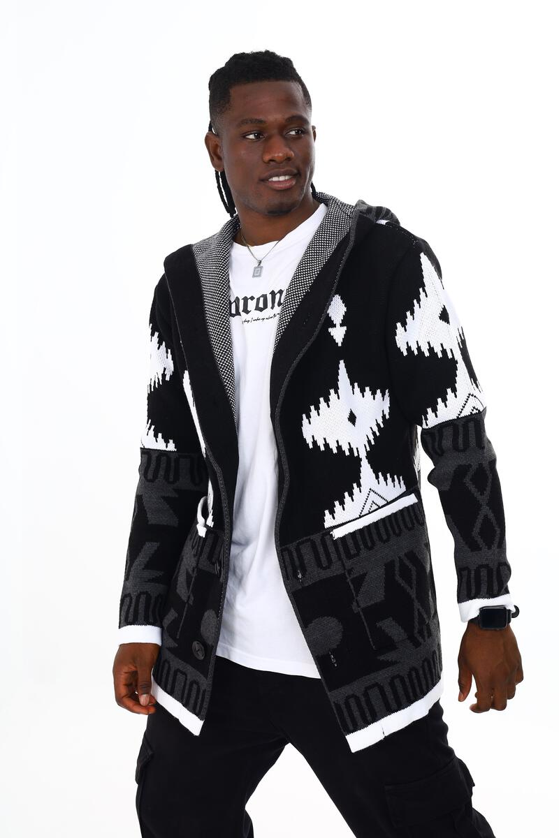 Black Pharaoh Black/Grey Long Sweater