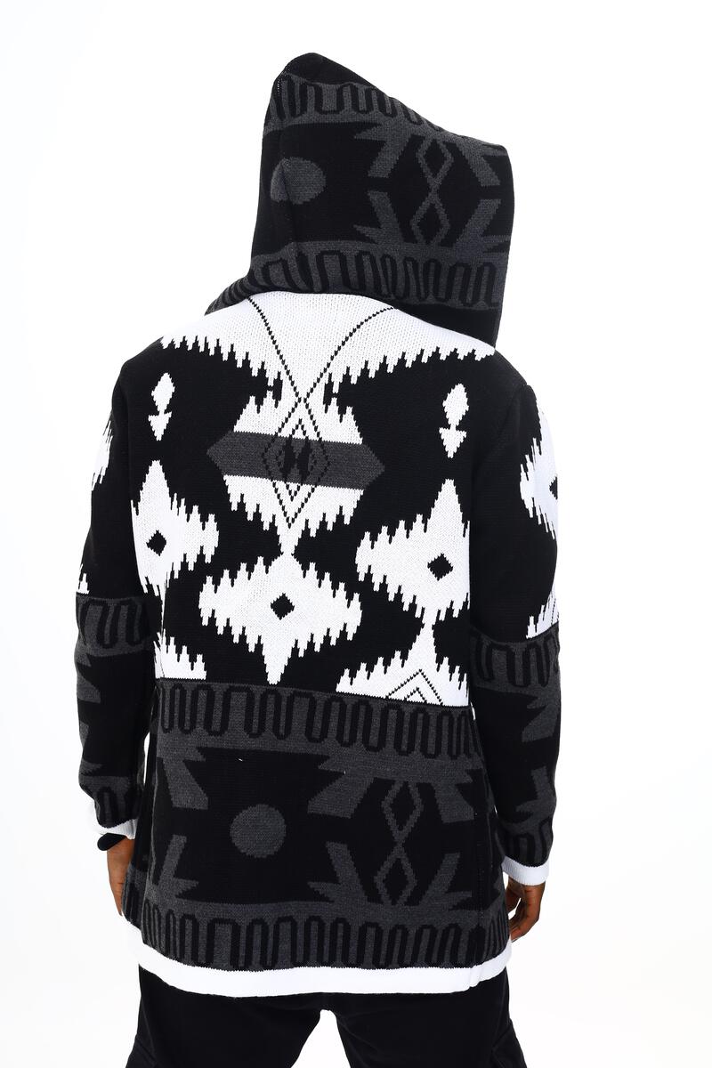 Black Pharaoh Black/Grey Long Sweater