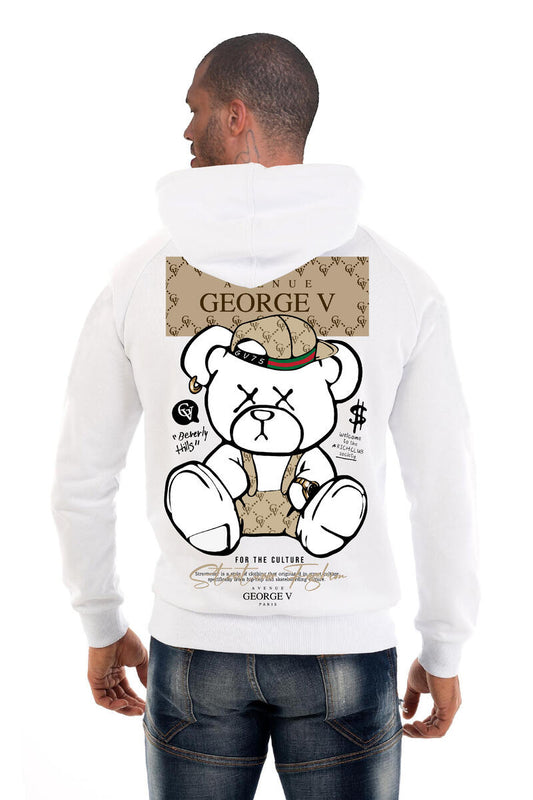 GEORGE V FOR THE CULTURE WHITE  HOODIE