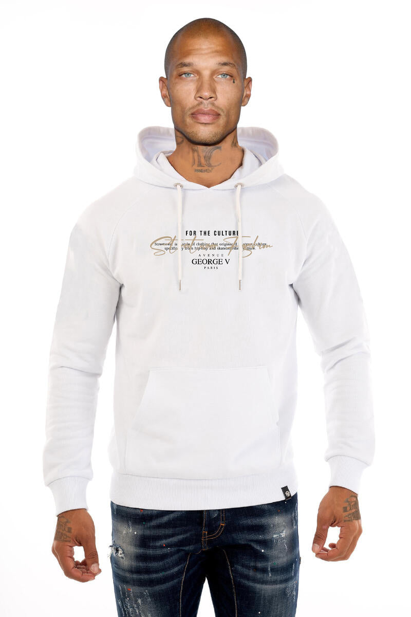 GEORGE V FOR THE CULTURE WHITE HOODIE Underground Clothing