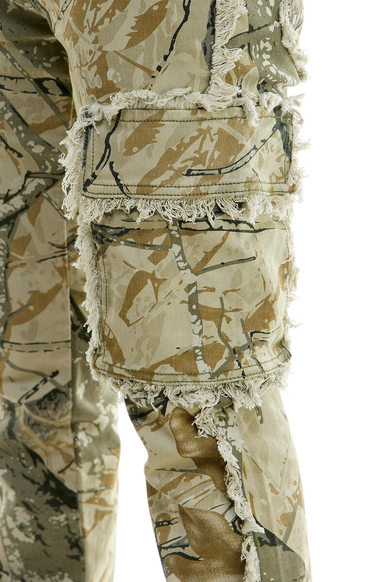 KDNK RAW CARGO CAMO GREY STACKED FLARE