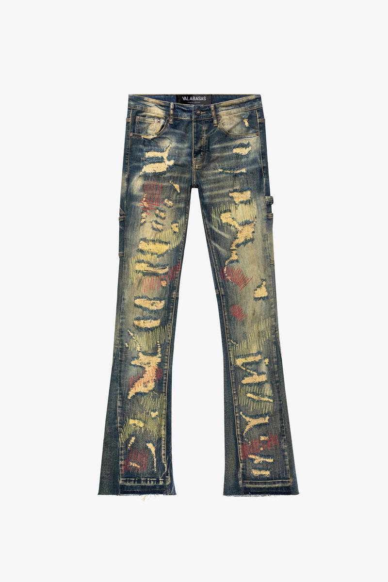 VALABASAS “Zero” Stacked Flare Denim - Dirty Vintage Wash