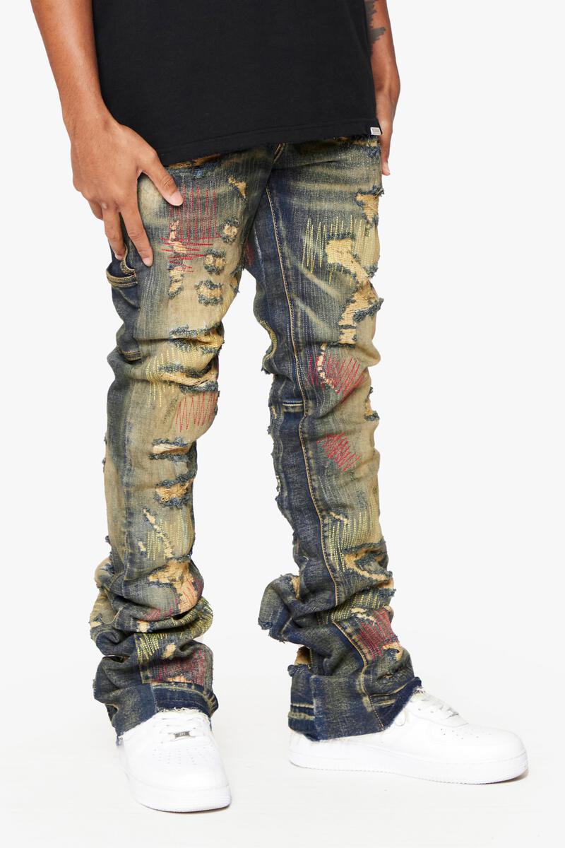 VALABASAS “Zero” Stacked Flare Denim - Dirty Vintage Wash