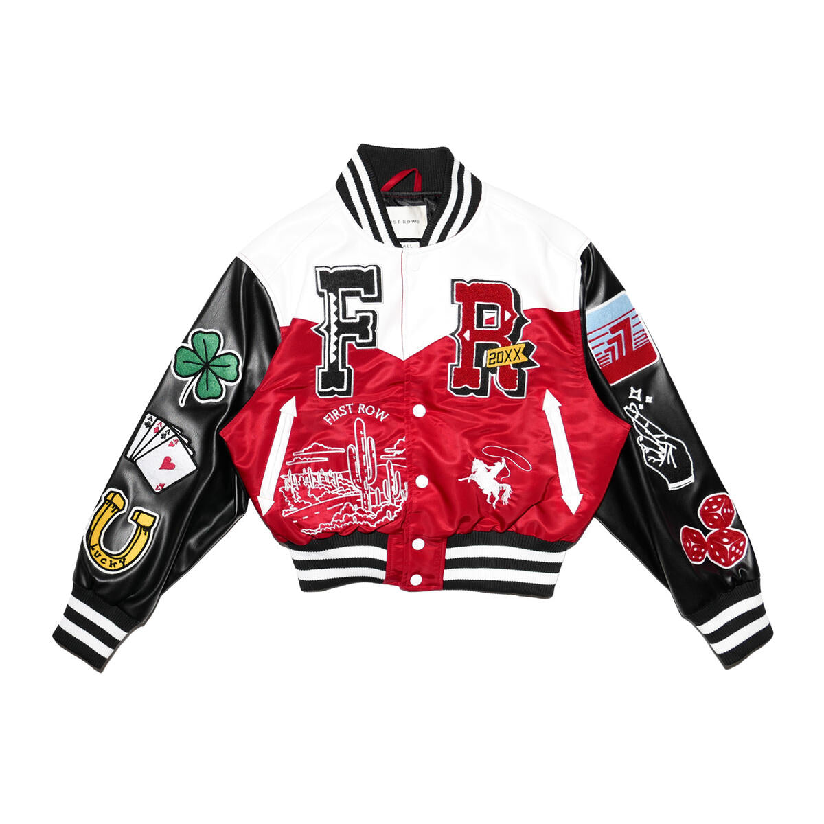 First Row Get Lucky "Red Women's Varsity Jacket"