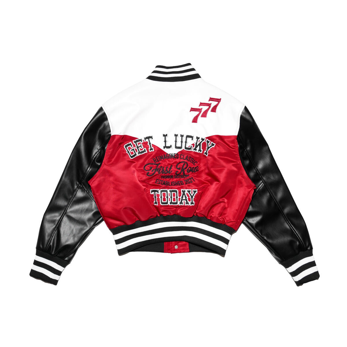 First Row Get Lucky "Red Women's Varsity Jacket"