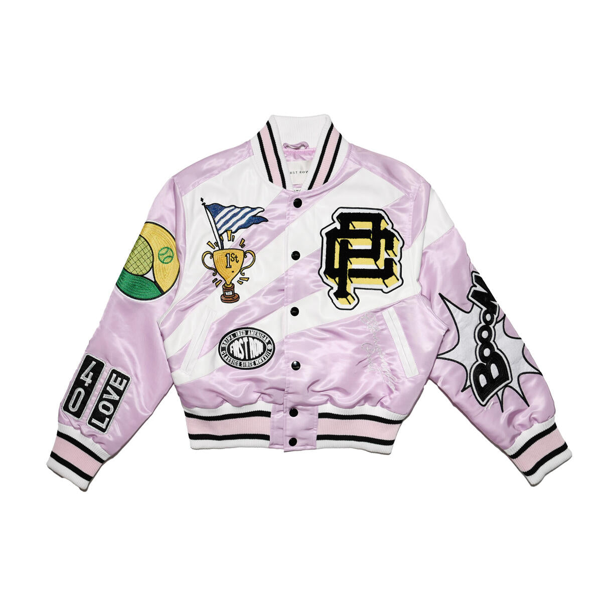 First Row Tennis "Lilac Women's Varsity Jacket"