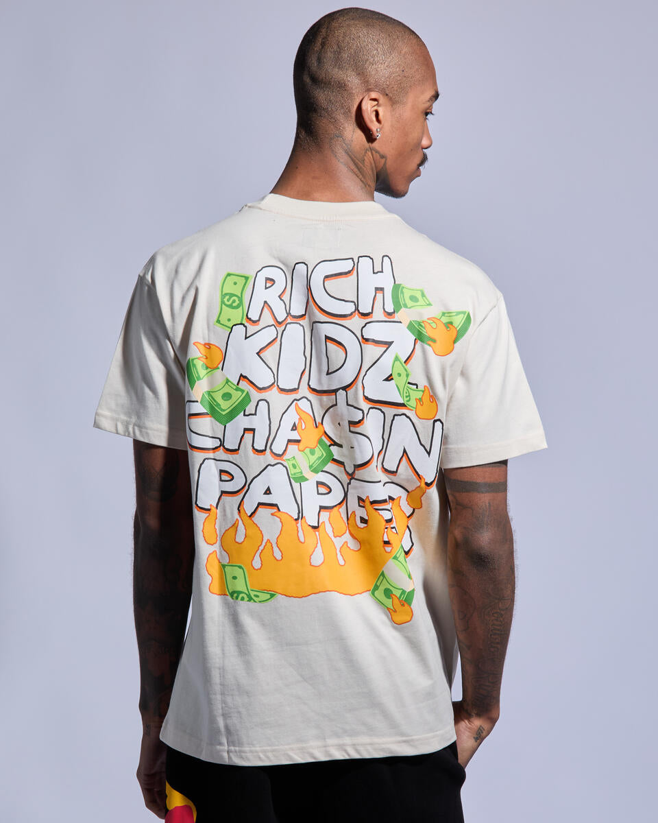 Rich Kids Cash Paper Cream T-shirt