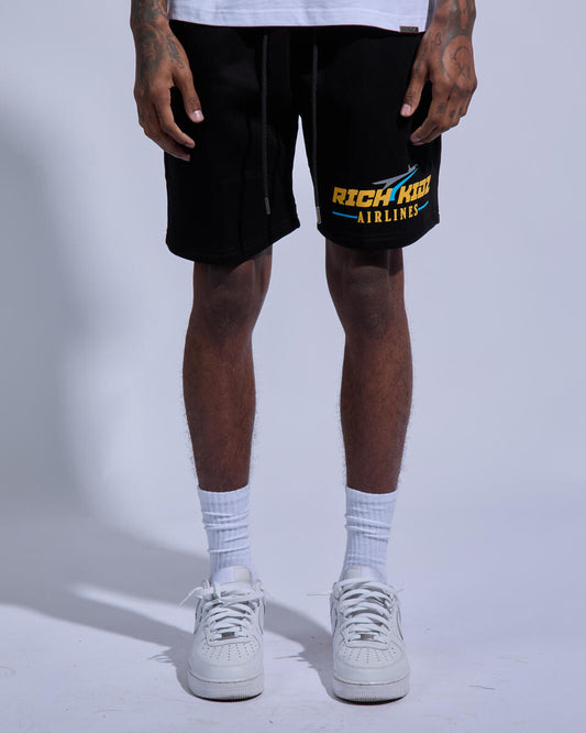 Rich Kids Airlines  Black Shorts