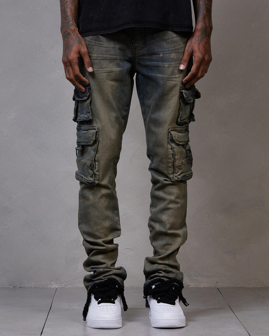 Gftd La Virgo Dty Stacked Flare Jeans With Zipper