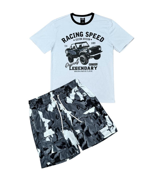 Genuine Racing Speed White Short Set