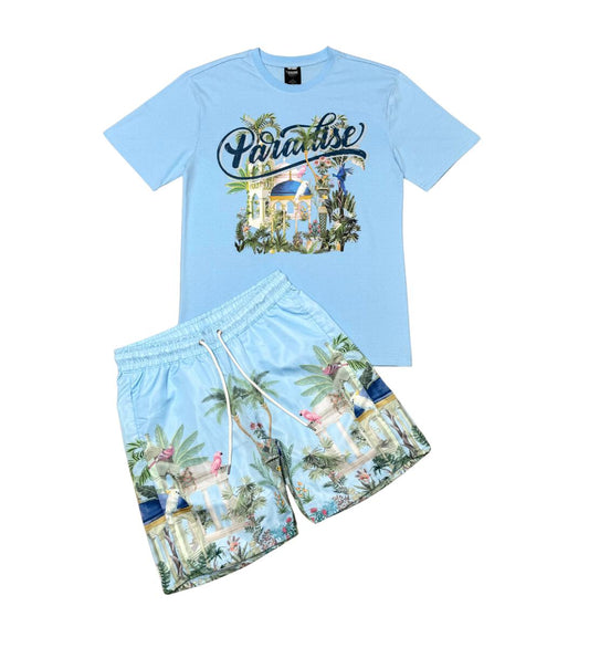 Genuine Paradise Light Blue Short Set