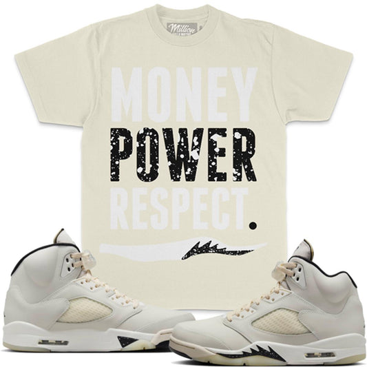 Million Dolla Motive Money Power Respect Natural T-shirt