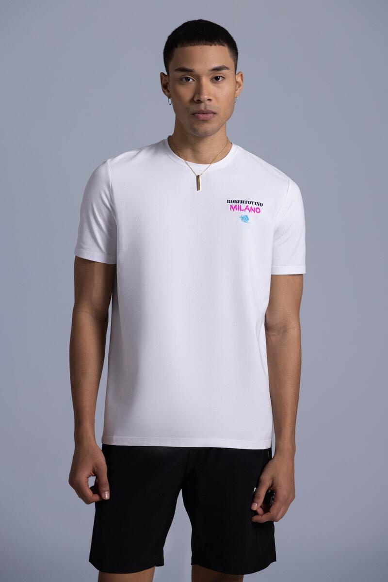 Roberto Vino Milano Blue Riviera White T-Shirt