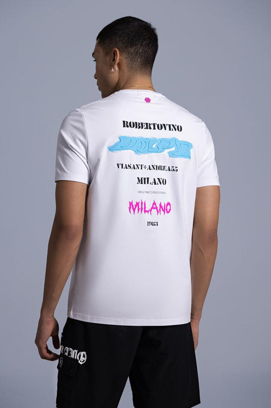 Roberto Vino Milano Blue Riviera White T-Shirt
