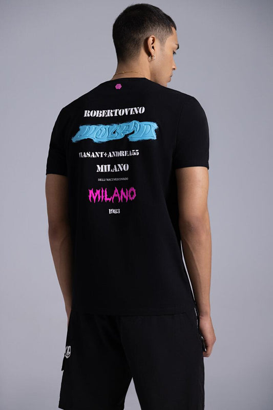 Roberto Vino Milano Blue Riviera Black T-Shirt