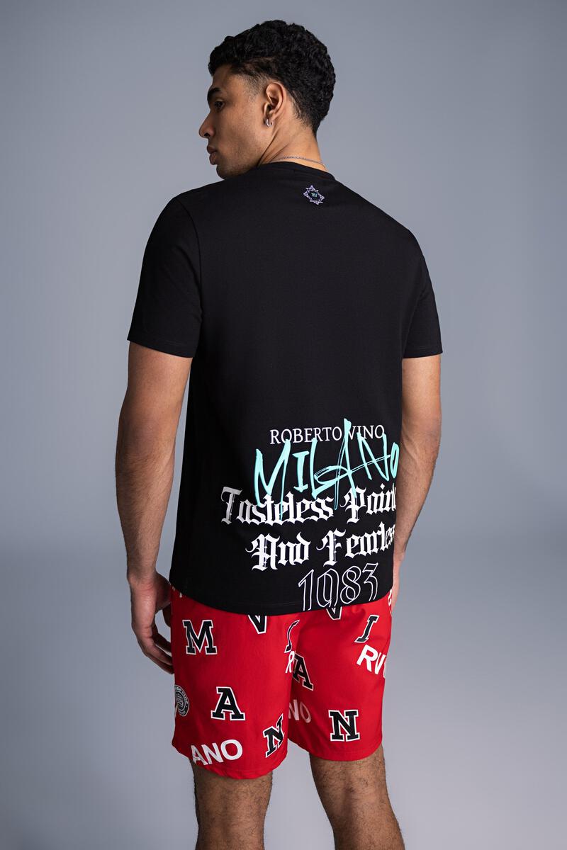 Roberto Vino Milano Fresco Black T-Shirt