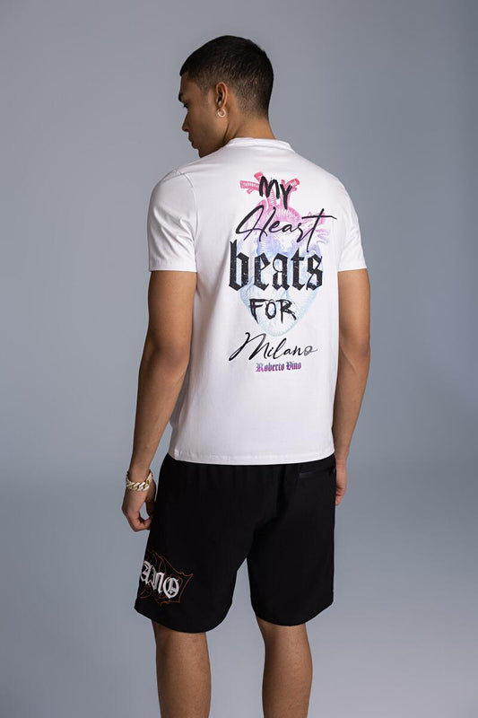 Roberto Vino Milano Heart Beat White T-Shirt