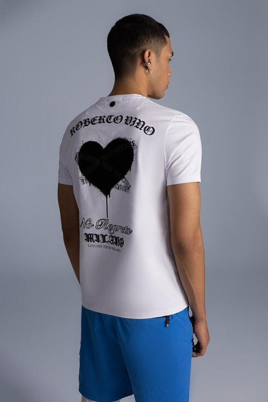 Roberto Vino Milano Heart White T-Shirt