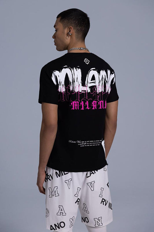 Roberto Vino Milano Back Black/Pink T-Shirt