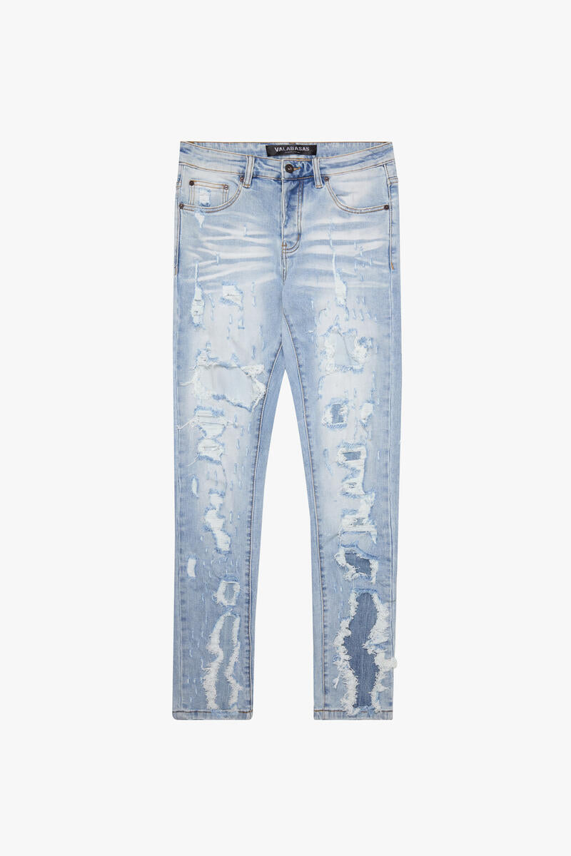 Valabasas "Worn Frost" Light Blue Skinny Jeans (VLBSSK004)