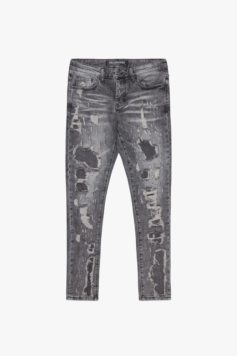 Valabasas "Worn Frost" Grey Skinny Jeans  (VLBSSK004)