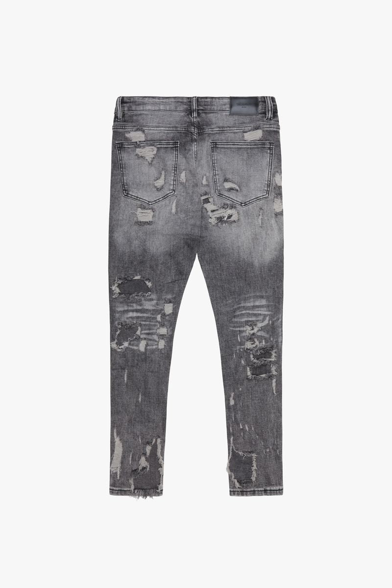 Valabasas "Worn Frost" Grey Skinny Jeans  (VLBSSK004)