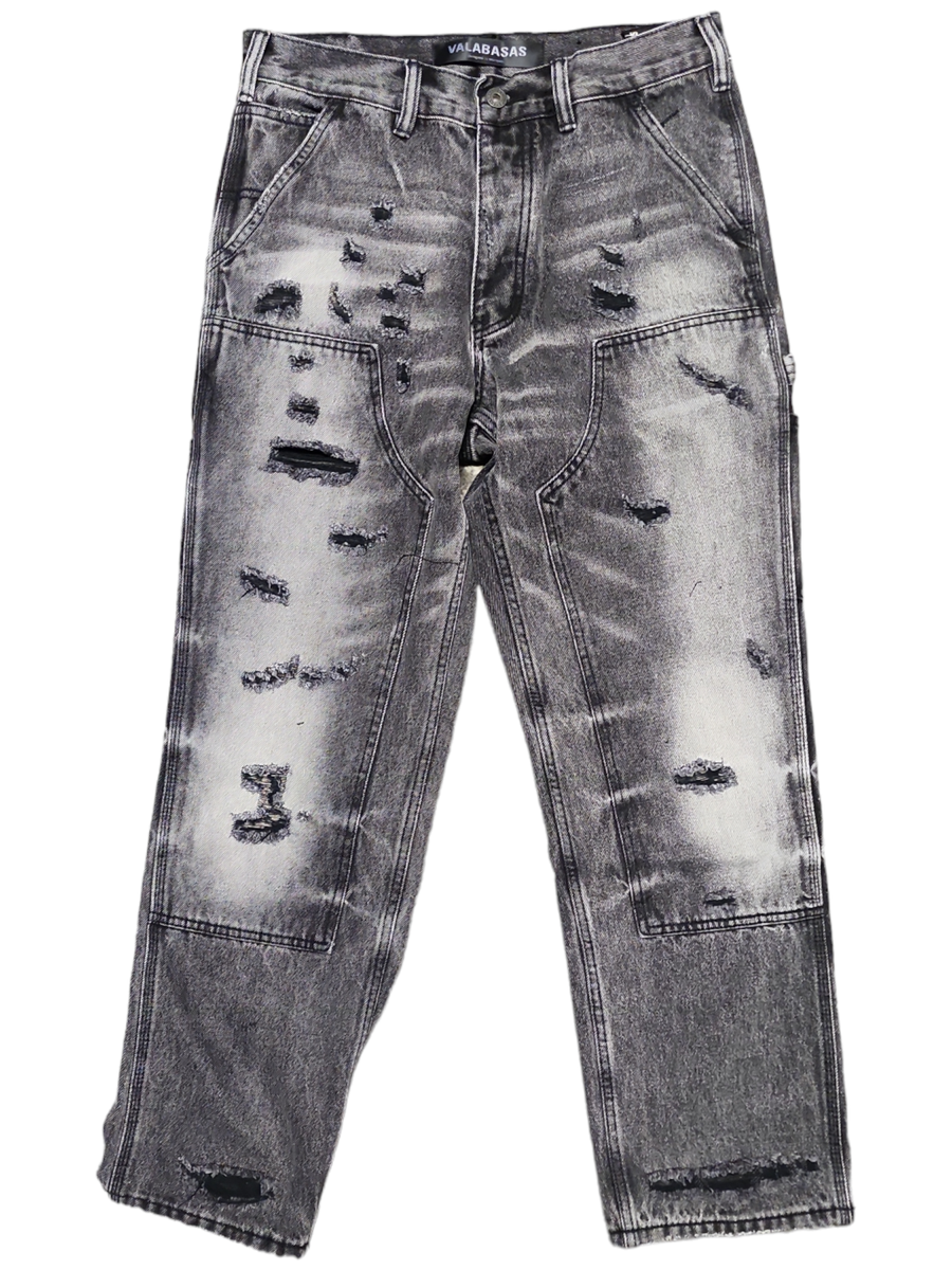 Valabasas "Hersir" Grey Wash Baggy Denim Jeans