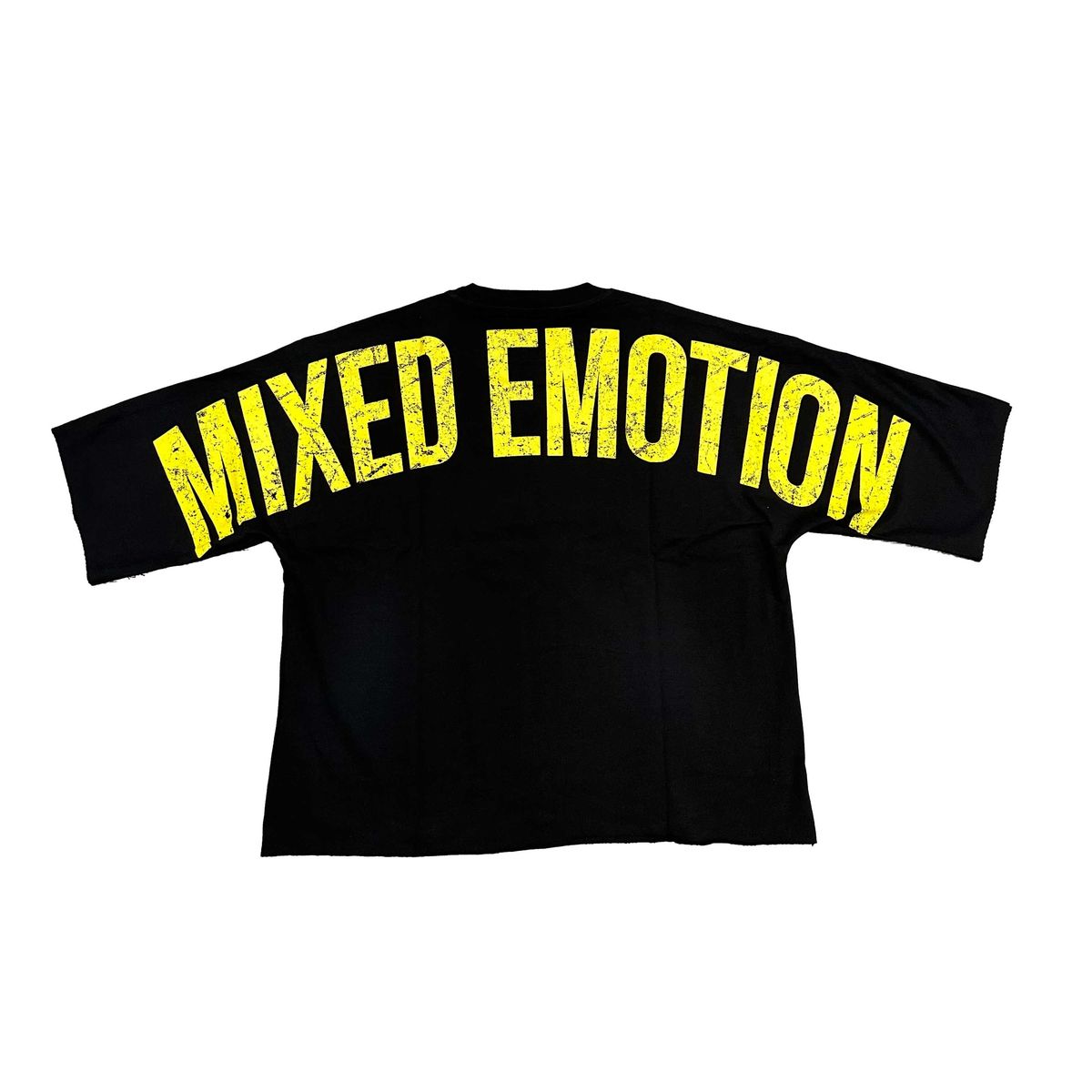 Mixed Emotion Trapped Croppred Tee Black