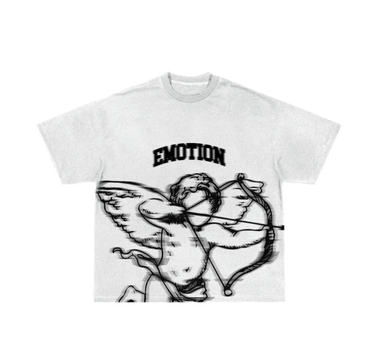 Mixed Emotion Blur White T-Shirt