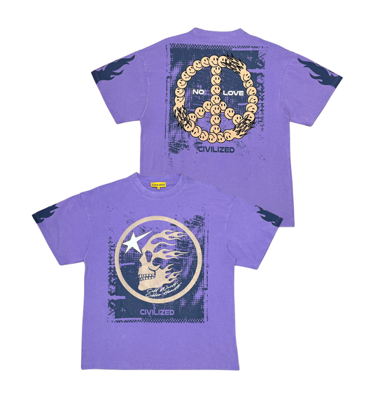 Civilized No Love Tee Purple