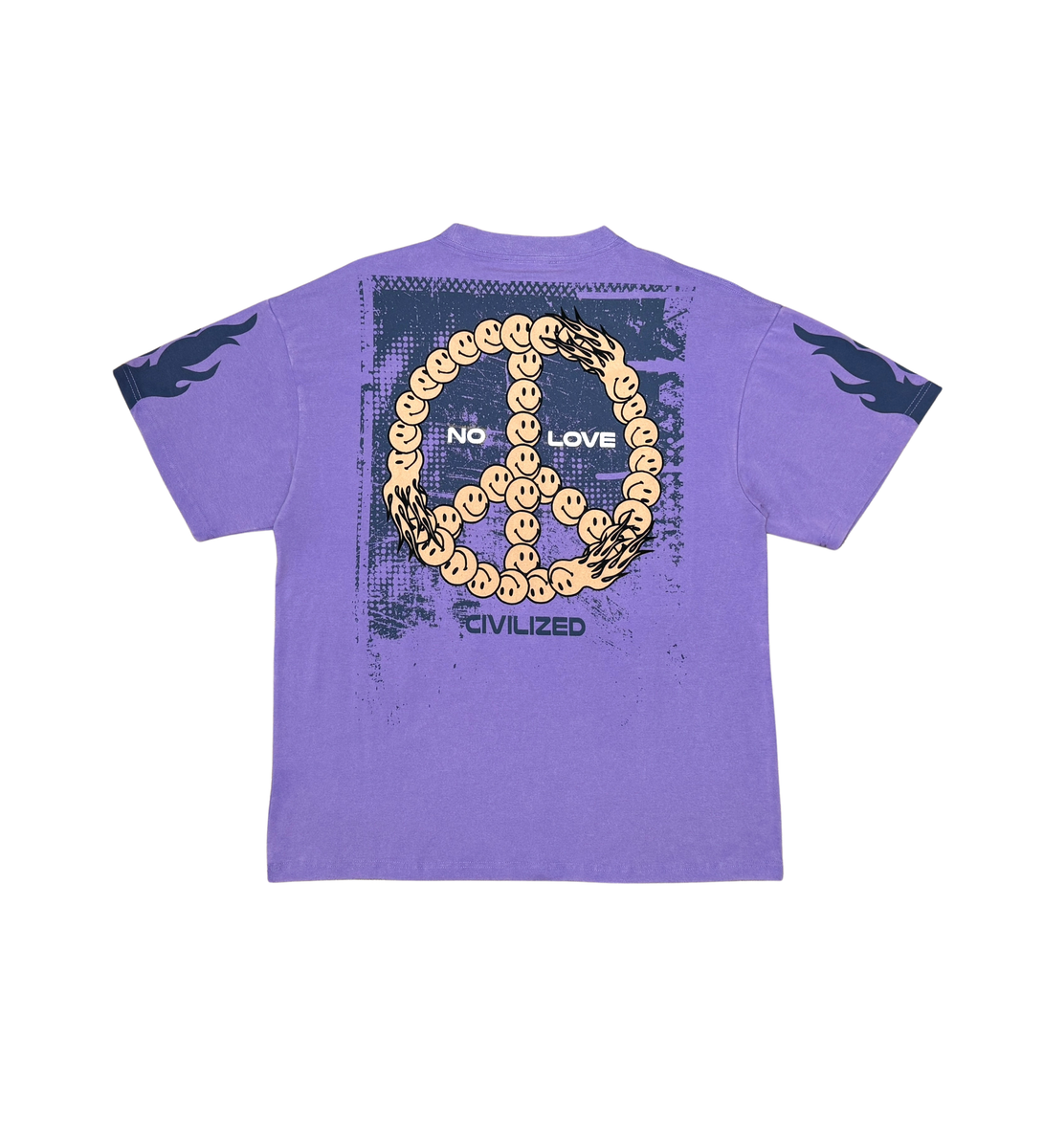 Civilized No Love Tee Purple