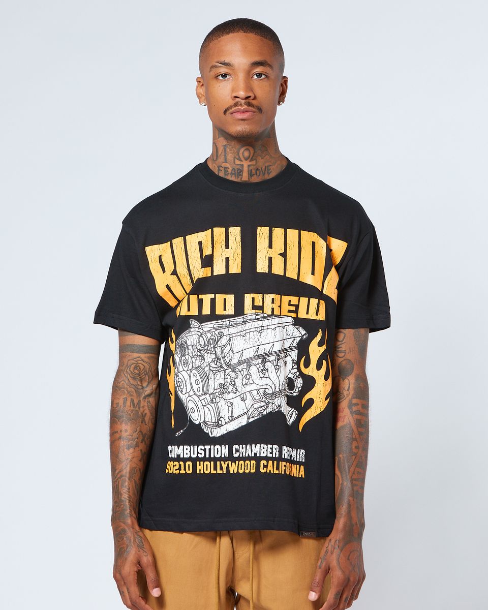 Rich Kids Auto Crew Black T-shirt