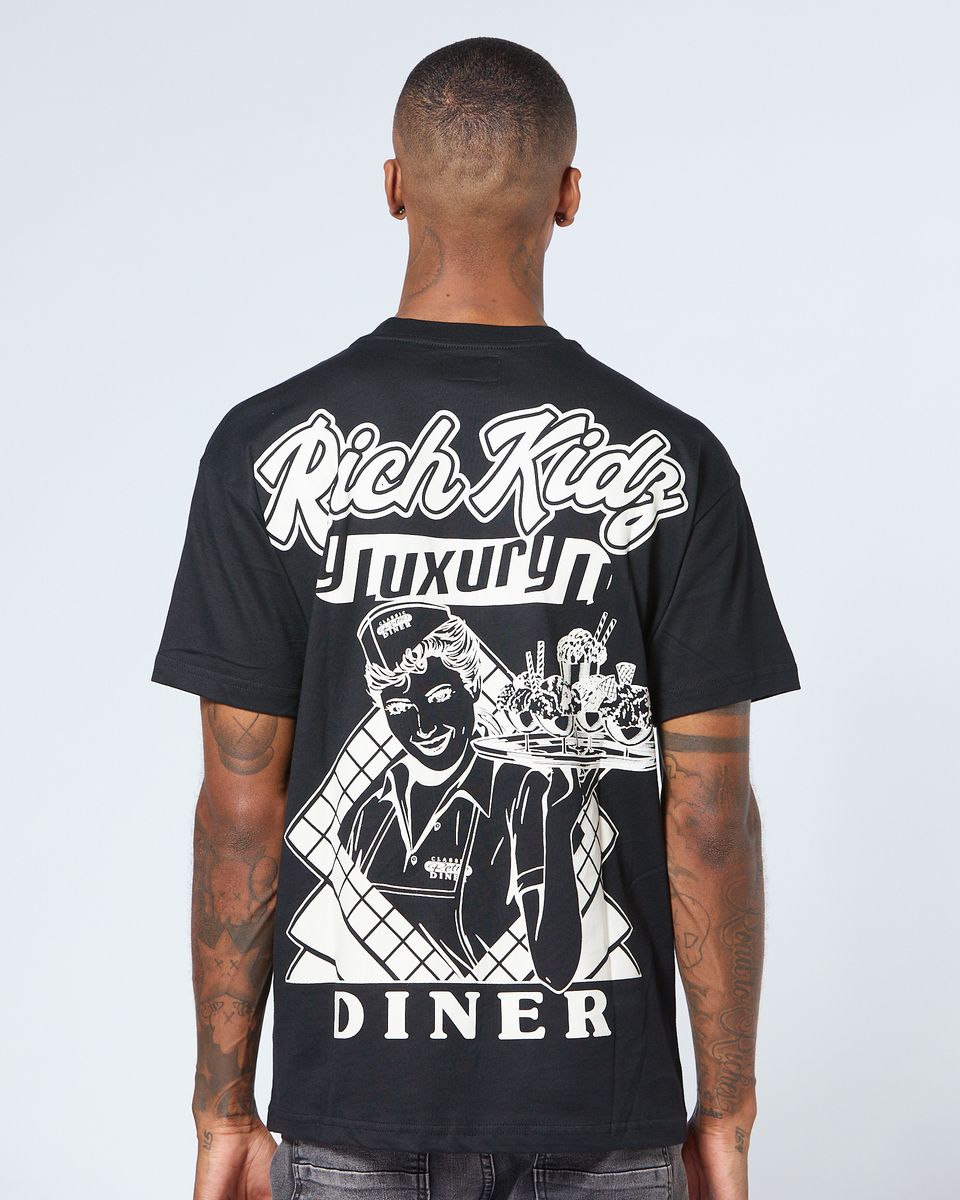 Rich Kids Luxury Diner Black T-shirt