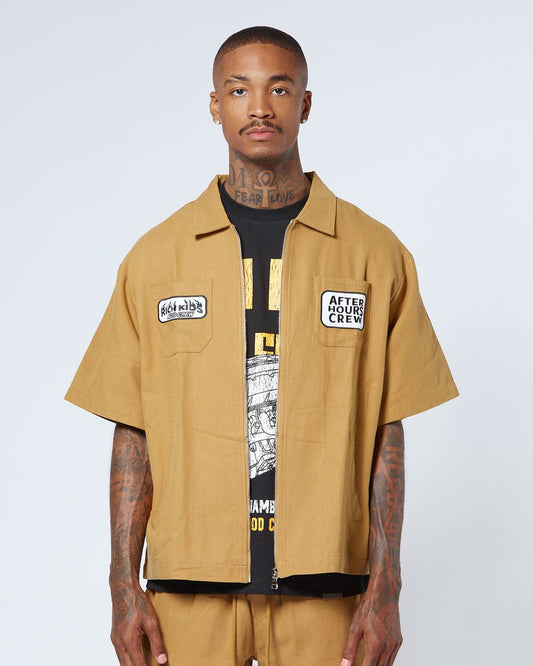 Rich Kids khaki  Zipper Shirt