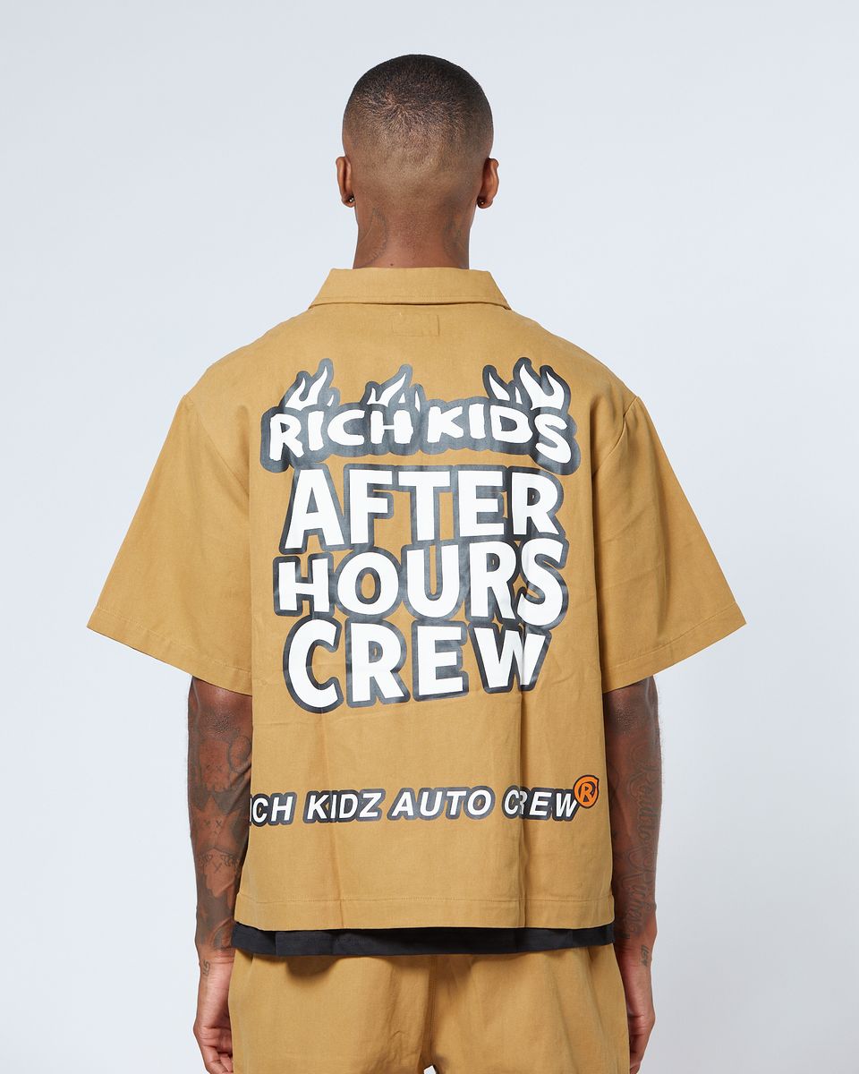 Rich Kids khaki  Zipper Shirt