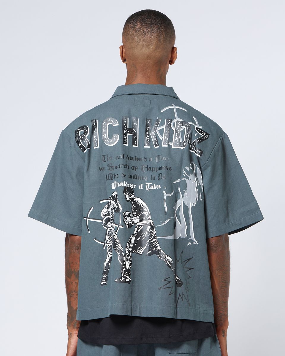 Rich Kids Blue Zipper Shirt